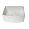 Alfi Brand White Smooth Curved Apron 24" x 20" Single Bowl Fireclay Farm Sink with Grid ABFC2420-W - alternate 11